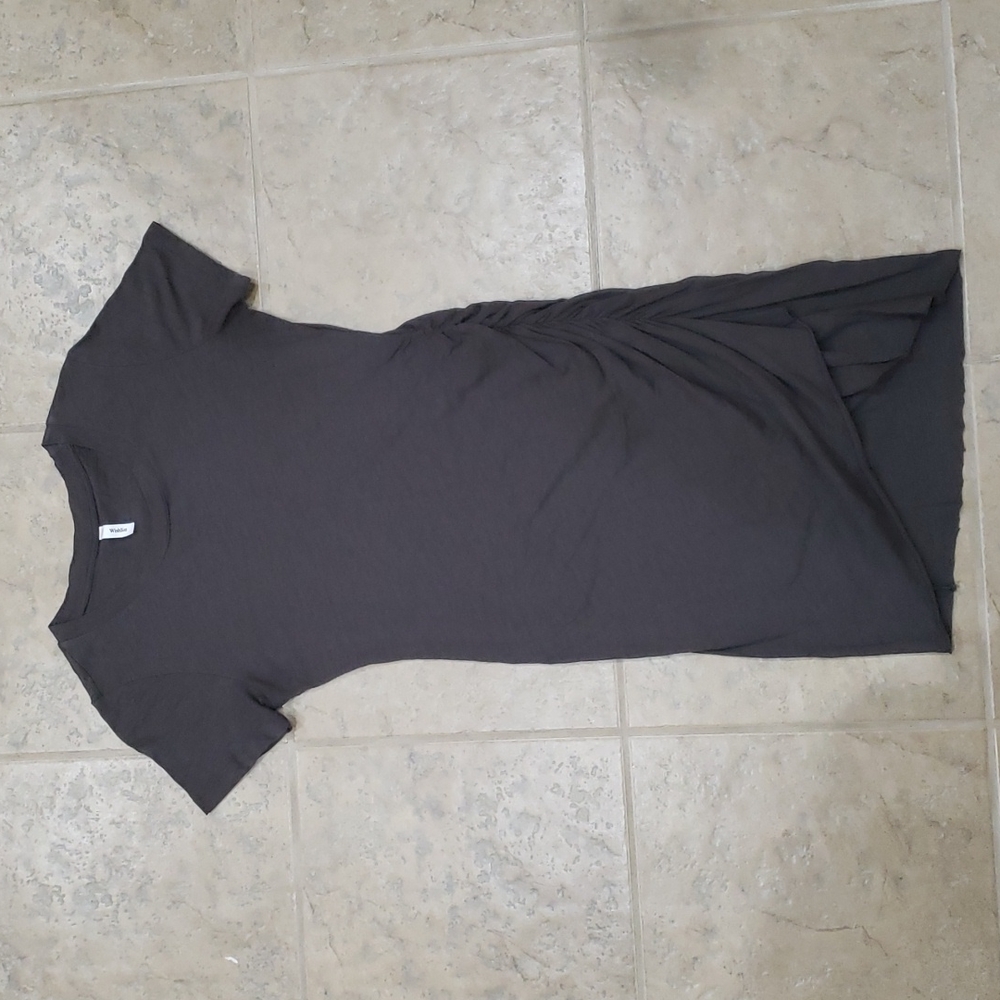 SBTD Charcoal Ruched T-Shirt Dress
